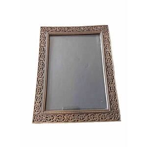 Brass Picture Frame Filligree Metal Photo Frame With Stand Retro VTG Korea